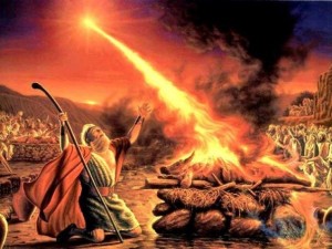 Preterist commentary on Revelation 13:11, the Roman beast like Elijah called fire down from heaven, 