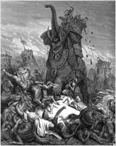 In fulfillment of Zechariah 14:2, 2 Maccabees 8:9 says that the Seleucid army that attacked the Maccabees during the Maccabean Wars consisted of Gentiles from “all the nations.”