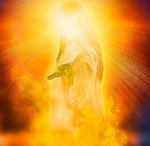 After his ascension into heaven, Jesus’ resurrection body was further glorified according to Revelation 1:13-16 such that it resembled the image of the Father and the heavenly host—shinning like blazing fire.